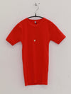 BASERANGE 25 Early Spring French Organic Cotton Hollow Heart Short Sleeve T-shirt BAS-TOHS-RB-SP25-MY RED